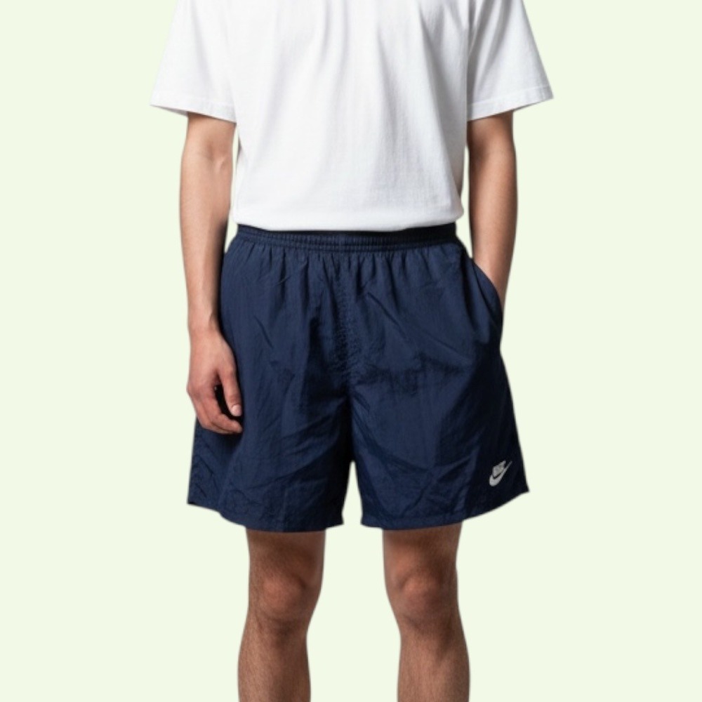 Nylon Mesh Lined Shorts‎ Large Navy Blue Vintage Swoosh Sporty Gorpcore 90s